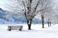 Ruhebank Mühlmattweg im Winter Ruhebank Mühlmattweg im Winter